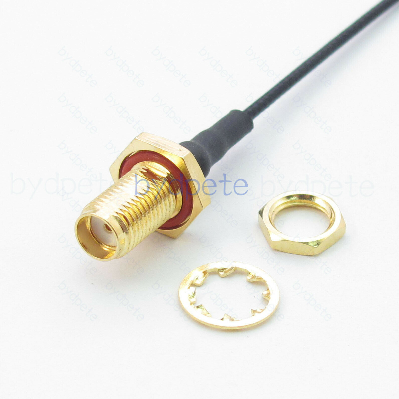 MHF4 IPX4 IPEX4 WFL W.FL Plug to SMA female bulkhead Waterproof D-cut 1.13mm Pigtail cable Coaxial Koaxial Kable RF 50ohms bydpete